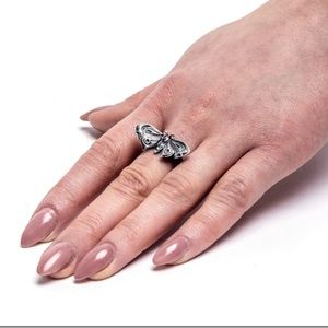 Bloodmilk jewelry Alice Planchette Moth Ring